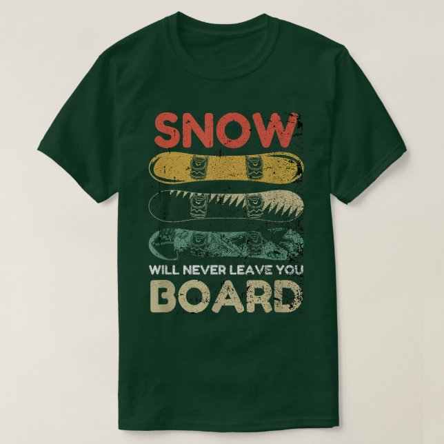 Retro Snowboarder Snowboarder Snowboarding T Shirt (Design framsida)