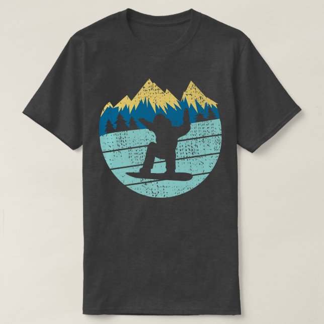 Retro Snowboarder Snowboarding Snö Winter Sports T Shirt (Design framsida)