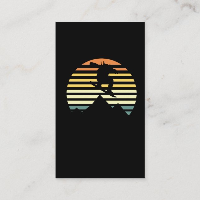 Retro Snowboarding Freestyle Jump Mountain Visitkort (Framsida)