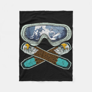 Retro Snowboarding Goggles Eagle Snowboarder Snowb Fleecefilt