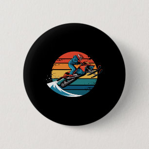 Retro Snowboarding Mountain Sunset Snowboard Gifts Knapp