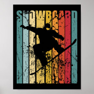Retro Snowboarding Ski Vacation Snowboar Poster