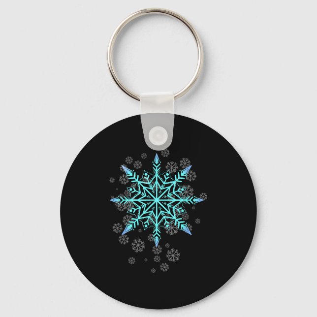 Retro Snowflake For Women  Nyckelring (Framsida)