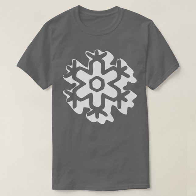 Retro Snowflake Groovy T Shirt (Design framsida)