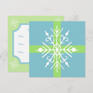 Retro Snowflake-inbjudningar Inbjudningar