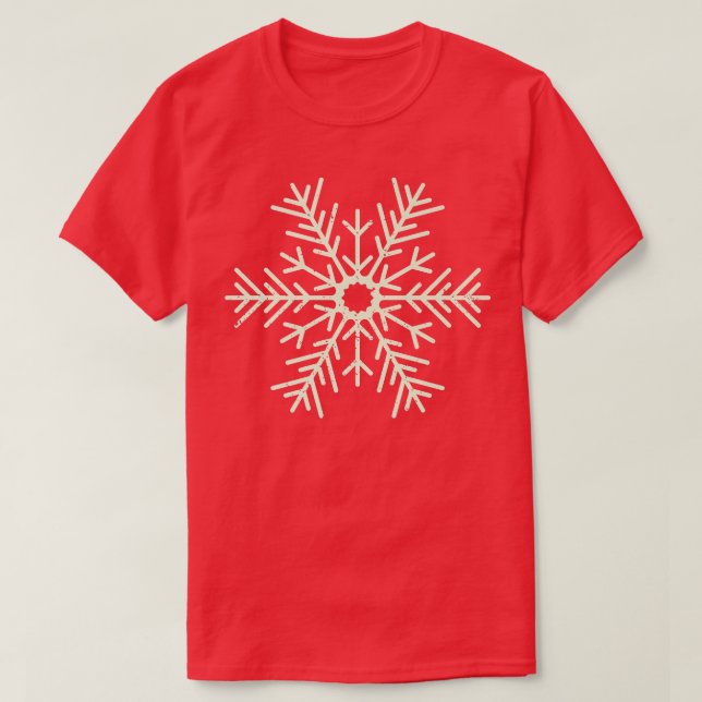 Retro Snowflake Winter T Shirt (Design framsida)