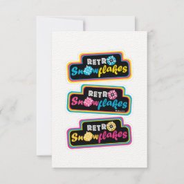 Retro Snowflakes CMYK Stickers