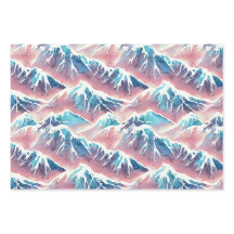 Retro Snowy Pastel Mountains