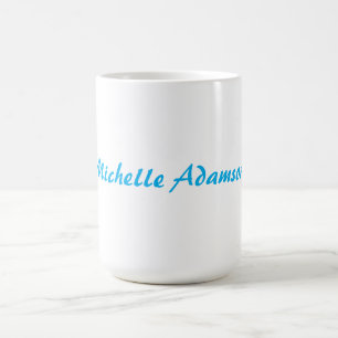 Retro Snyggt Elegant Plain Himlar Blue White Kaffemugg