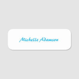 Retro Snyggt Elegant Plain Himlar Blue White Namnbricka