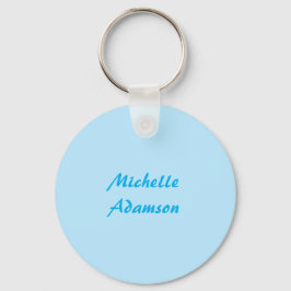 Retro Snyggt Elegant Plain Himlar Blue White Nyckelring