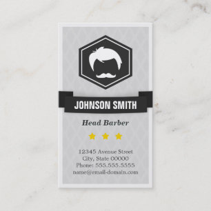Retro Snyggt Manars Haircut Barber Shop Logotyp Visitkort