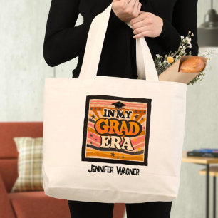 Retro Snyggt Modern Grad Era Studenten Namn Jumbo Tygkasse