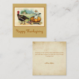 Retro Snyggt Pumpkin och Fruit Happy thanksgiving Anteckningskort