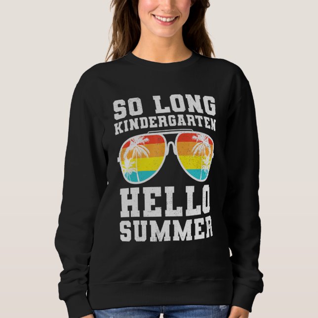 Retro So Long Kindergarten Hej Summer Teacher St T Shirt (Framsida)