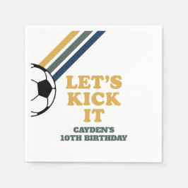Retro Soccer Birthday Napkins Pappersservett