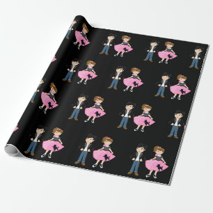 Retro Sock Hop Födelsedagsfest Presentpapper