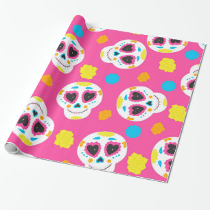 Retro sockerskalle presentpapper