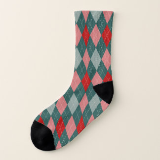 Retro sockor för 50-talArgyle tryck Strumpor