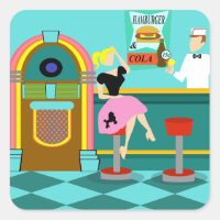 Retro Soda Fontän Stickers
