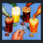 Retro Soda Pop Advertisement Poster<br><div class="desc">Vintage Retro Soda Pop Advertisement</div>