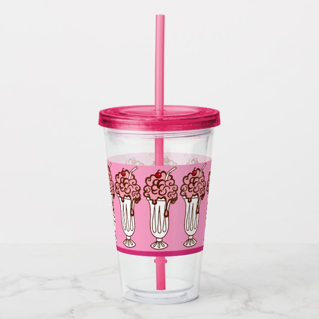 Retro Soda Shop Acrylic Tumbler  Take Away Mugg (Framsida)