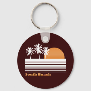 Retro södra strand Keychain Nyckelring