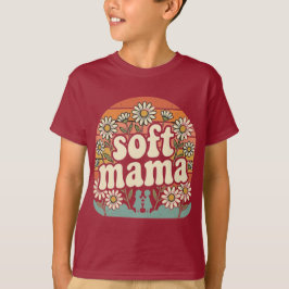 Retro Soft Mama Vintage Groovy Solnedgång Daisy Bl T Shirt