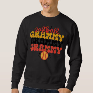 Retro Softball Grammy Softball Mamma Grammy Mammor Lång Ärmad Tröja