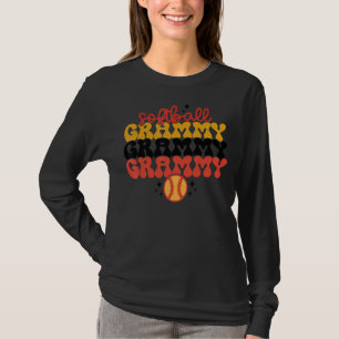 Retro Softball Grammy Softball Mamma Grammy Mammor T Shirt