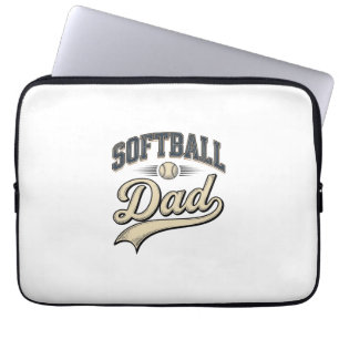 Retro Softboll Pappa Sport Pappa Tröja Design (2 Laptop Fodral