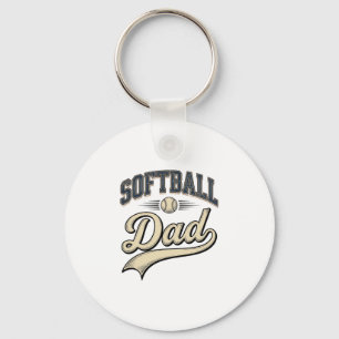 Retro Softboll Pappa Sport Pappa Tröja Design (2 Nyckelring