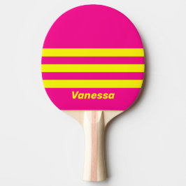 Retro Sol Försommartre över randigt med namn Pingisracket