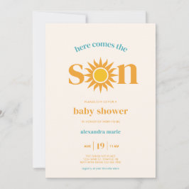 Retro Sol här kommer hit med barnskåran Inbjudningar