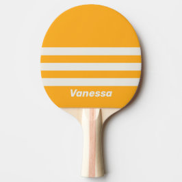 Retro Sol Kyssad Tre Tvåvägs Randig med Namn Pingisracket