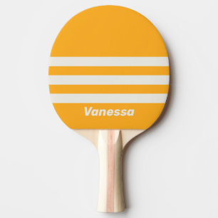Retro Sol Kyssad Tre Tvåvägs Randig med Namn Pingisracket