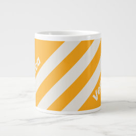 Retro Sol Kyssade Tre Ränder med Namn Jumbo Mugg
