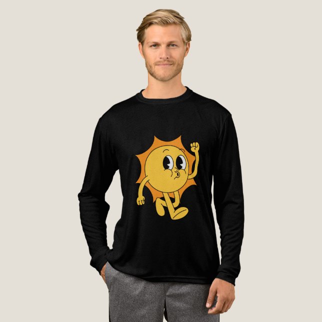 Retro sol med puckelbibb t shirt (Hel framsida)