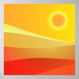 Retro Sol Mid Century Modern abstrakt Poster