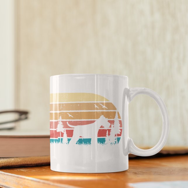 Retro Sol Miniature Schnauzer Lägg till ditt medde Kaffemugg (Skapare uppladdad)