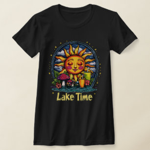 Retro Sol & Nature i Sjö T Shirt