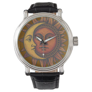 Retro Sol och Måne Armbandsur