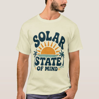 Retro sol palmträd sommarlov design t shirt