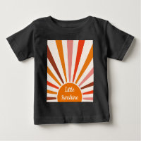 Retro Sol Rays Burst Sunset Orange Gult Red