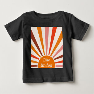 Retro Sol Rays Burst Sunset Orange Gult Red T Shirt