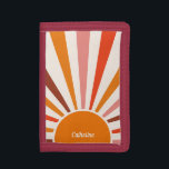 Retro Sol Rays Burst Sunset Orange Mid Centres<br><div class="desc">Retro sol sprängde designen i varm rosa,  brun orange. Retro modern orange solstrålar,  morgonsolskenskonst med geometrisk abstrakt.</div>