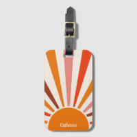 Retro Sol Rays Burst Sunset Orange Mid Centres