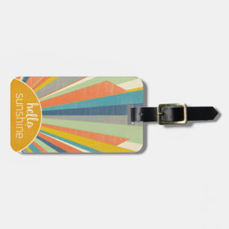 Retro Sol Rays Luggage Tag Bagagebricka