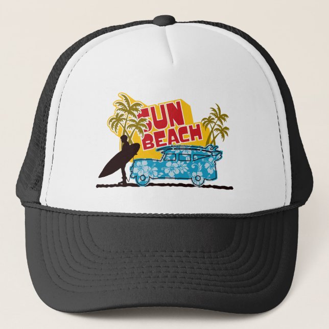Retro sol & surfa truckerkeps (Framsida)