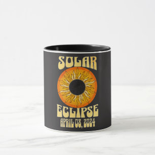Retro solar eclipse Total Eclipse 8 april 2024 Mugg